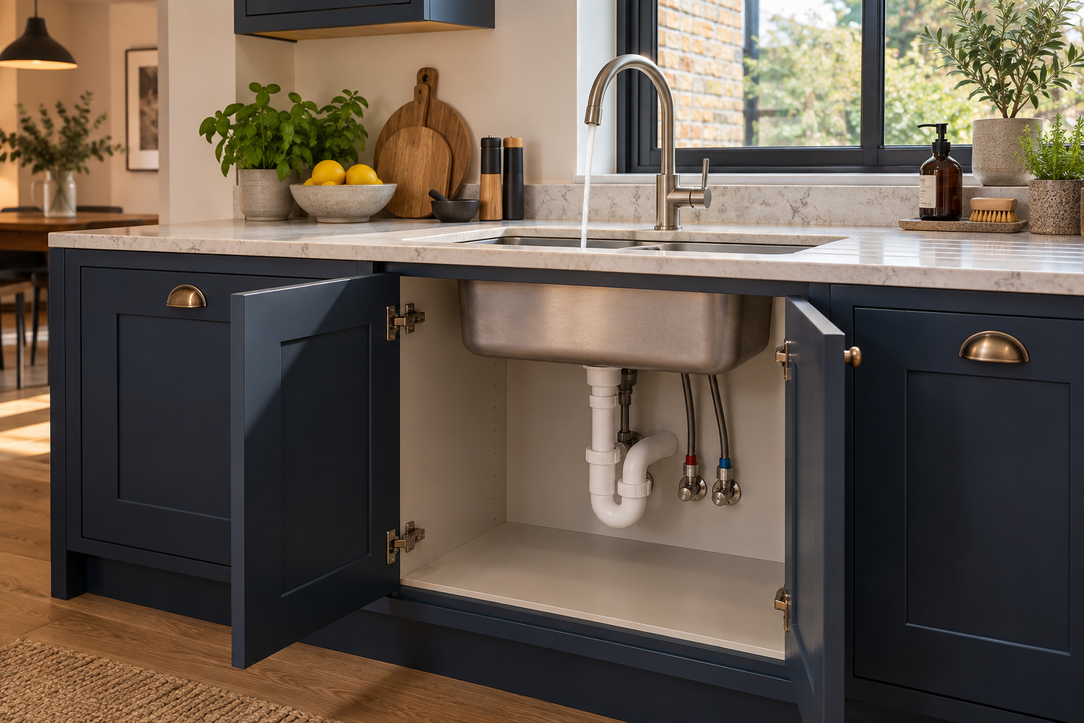 Kitchen and bathroom plumbing